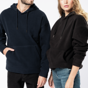 K949 - Sweat-shirt à capuche oversize en micropolaire recyclée unisexe